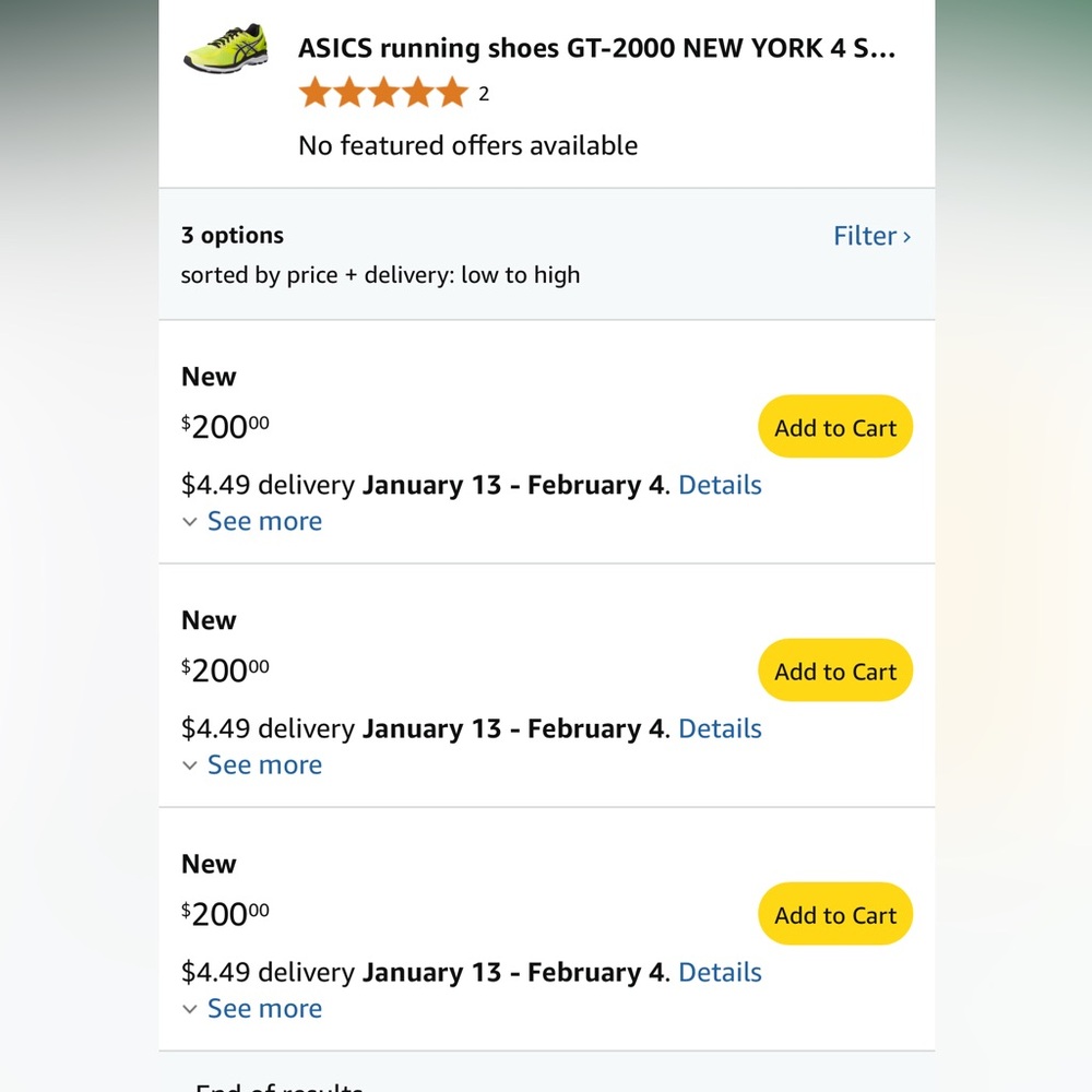 Final Price Drop Asics GT-2000 Fluorescent Yellow Running Shoes - Picture 12 of 13